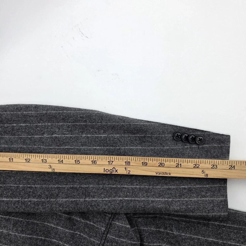 suitsupply Lazio wool blazer gray Chalk striped men M/L tailored drapers